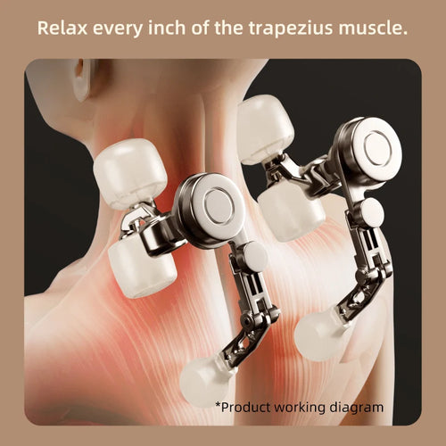 Shiatsu Neck & Shoulder Massager with Heat — Deep Tissue Relief in Minutes