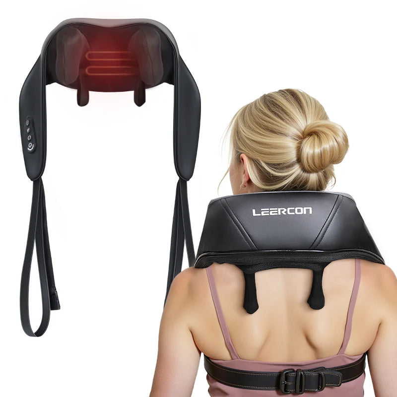 Shiatsu Neck & Shoulder Massager with Heat — Deep Tissue Relief in Minutes